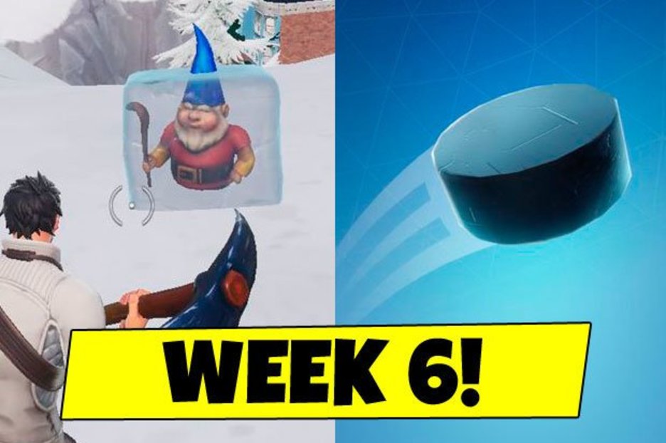 fortnite chilly gnomes locations ice puck and more week 6 challenges in season 7 - fortnite garden gnome locations save the world