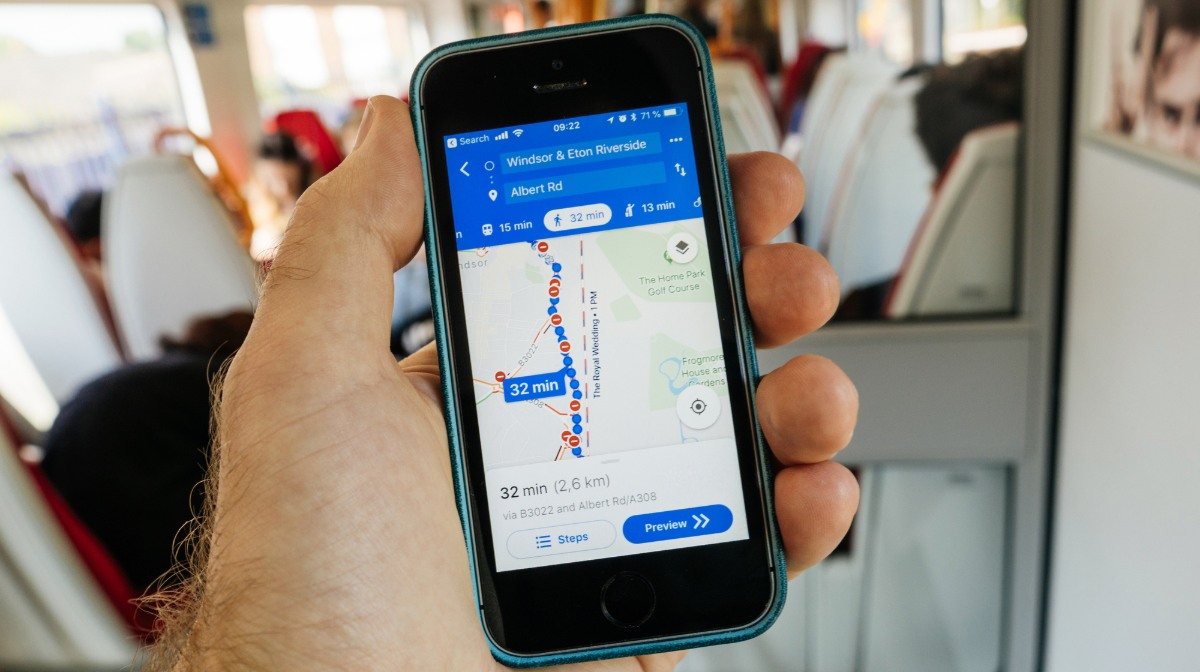 google maps bike and public transit