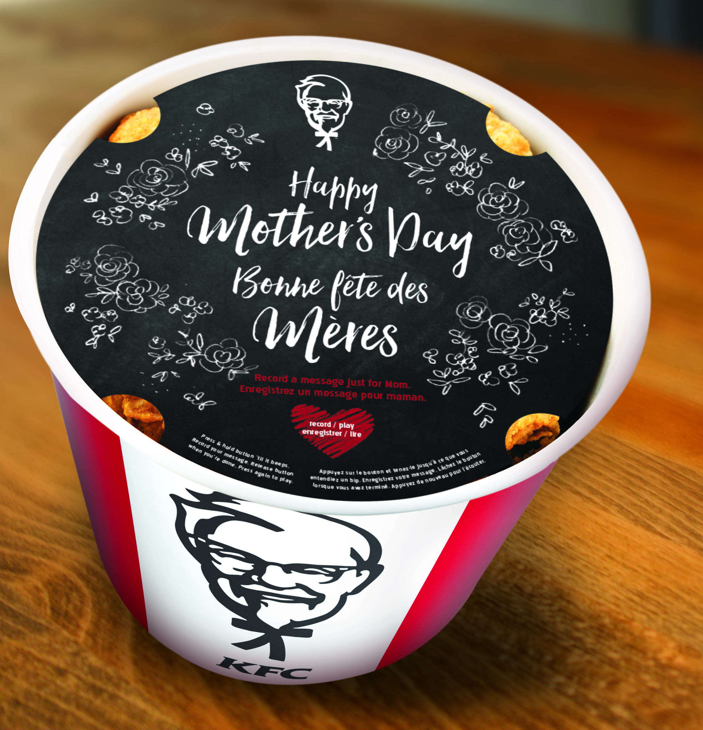 Your Not So Typical Mother S Day Gift Idea Kfc Bucket With A Built In Recorder