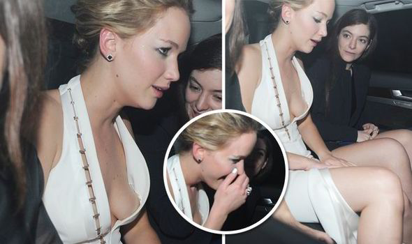 Jennifer Lawrence Suffers Wardrobe Malfunction In Her Daring White