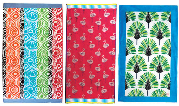 colourful beach towels