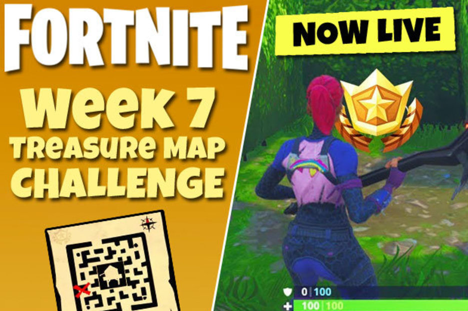 Follow the treasure map found in pleasant park in fortnite