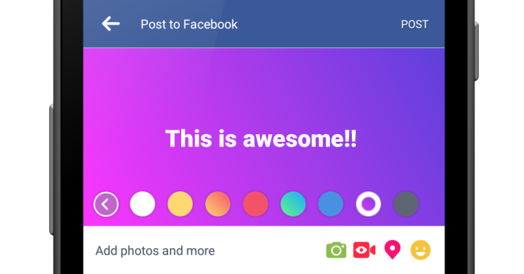 Facebook Encourages Text Statuses With New Colored Backgrounds Techcrunch