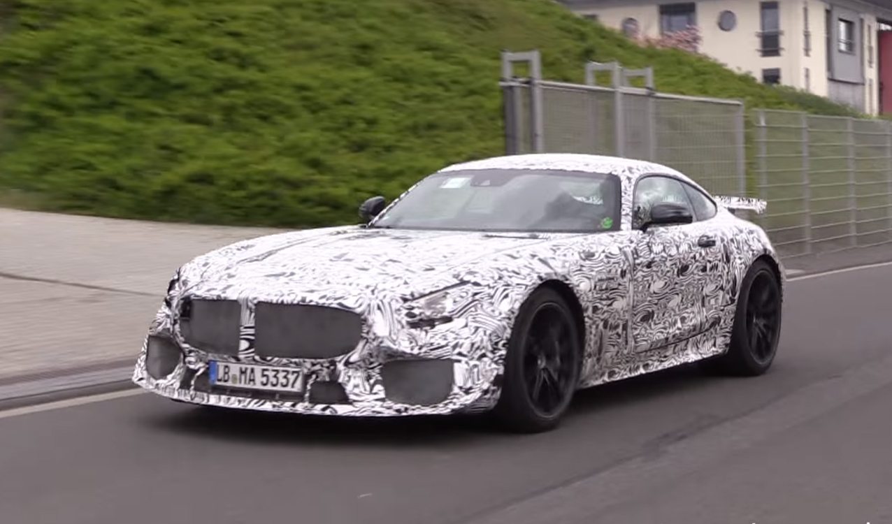 New 17 Mercedes Amg Gt R Spied Testing With Engine Sound