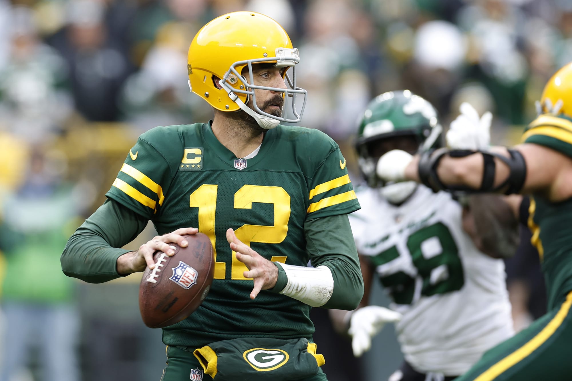 Packers 2023 three-round mock draft featuring Aaron Rodgers trade